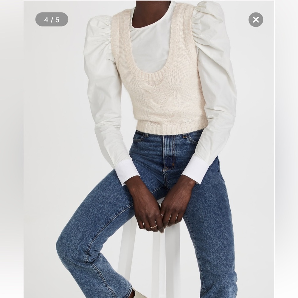 STAUD Kind Top in Ivory - size small - Picture 7 of 15